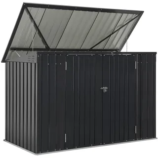 Juskys Mülltonnenbox Namur 200 x 105 x 128 cm grau