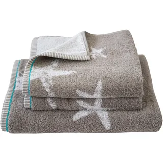 Dyckhoff Handtuch Set »Maritim, Starfish«, (Set, 3 St., 2 Handtücher (50 x 100 cm)-1 Duschtuch (70 x 140 cm), 2 Handtücher (50x100cm), 1 Duschtuch (70x140cm) grau