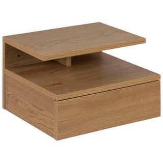 AC Design Furniture Xxxl Nachtschrank, Eiche, 1 Schublade 1 Stück, Wandschrank im Minimalistischen Stil, Kleiner Nachttisch für die Wandmontage, B: 35 x H: 22,5 x T: 32 cm Typenauswahl, Schlafzimmer, Nachttische