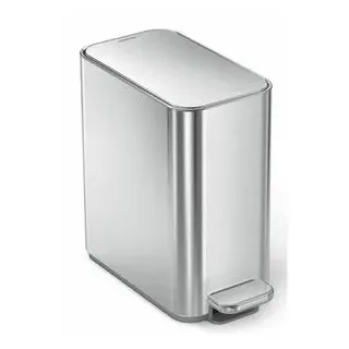 simplehuman Slim Pedal-Mülleimer 5 l Silber