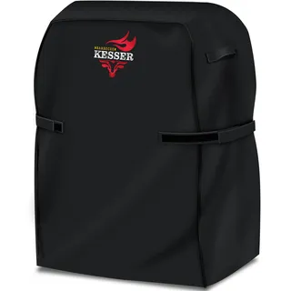 KESSER® Premium BBQ Grillabdeckung Gasgrill Grillhaube Abdeckung Wetterfest - für Weber, Brinkmann, Char Broil Grill Abdeckhaube Schutzhülle | 600D Oxford- Gewebe Reißfest - Schwarz