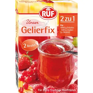 RUF Gelierfix 2 zu 1, veganes Geliermittel zum Einkochen und Gelieren von Marmelade, Konfitüre & Gelee, glutenfrei