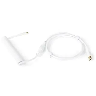 DUTZO Coiled Aviator Micro-USB B cable - White - Upgrade-Zubehör - Weiss