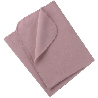 Engel Natur, Baby Fleece Decke mit Muschelkante, 100% Wolle (kbT) (80x100 cm, Rosenholz Melange)