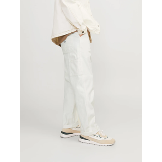 Cargohose JACK & JONES "JPSTEDDIE CARPENTER PANTS NOOS", Herren, Gr. 36, Länge 32, grün (jet stream), Web, Obermaterial: 100% Baumwolle, unifarben, loose fit knöchellang, Hosen Cargohose