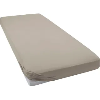 bellana Spannbettlaken Baumwolle-Jersey 140 x 200 - 160 x 200 cm taupe