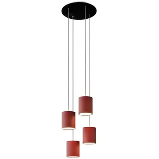 Creative Cables Round Rose-one Xxl Cylinder 4 Falls Hängelampe - Bordeaux - One Size