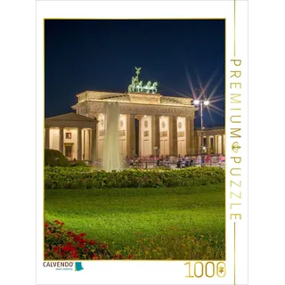 CALVENDO Puzzle Berlin - Brandenburger Tor bei Nacht | 1000 Teile Lege-Größe 64x48cm Foto-Puzzle für glückliche Stunden