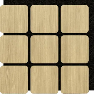 Novel Akustikpaneel Quadrum Eiche Hellbraun 2 St. 60 x 58,5 x 1,8 cm