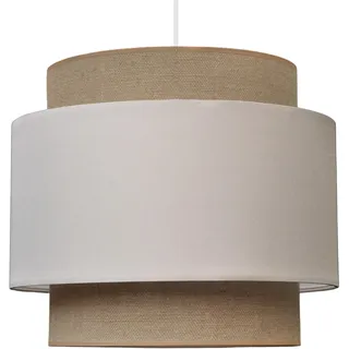 youngDECO® Hängelampe BOHO 2xE27, esstische Pendelleuchte, Beige Hängeleuchte, Stofflampenschirm, Deckenlampe für Schlafzimmer, Kinderzimmer, Wohnenzimmer, Küche, hergestellt in der EU