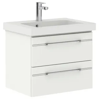 Pelipal Waschtischkombi , Weiß, Weiß Hochglanz , Metall , 2 Schubladen , 64.4 cm , Made in Germany , hängend, Typenauswahl , Badezimmer, Waschbecken & Armaturen, Waschtische