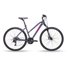 Bild Damen I-Peak I Crossbike, Grau matt/pink, 54 cm
