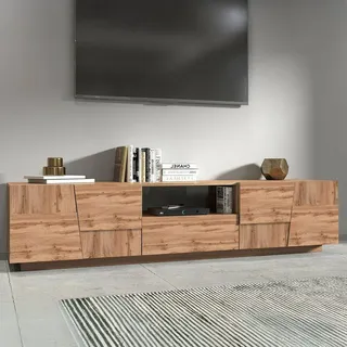 Dmora Vanni TV-Lowboard 220x44x46 cm Braun Holz