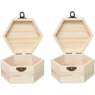 Kleine Holzschachtel mit Deckel unverarbeitet Mini Schmuckbox