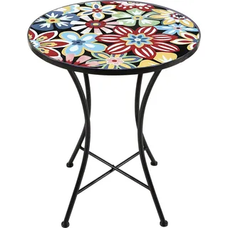 AXI Amélie Bistrotisch, Mosaiklook, Fiesta Flower | Bistrot-Gartenmöbel, Mosaik-Bistrotisch für Garten/Balkon/Terrasse | Gartentisch 60 x 60 x 75 cm