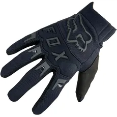 FoxGloves Fox Dirtpaw Glove Fahrrad MTB/MX Cross Langfinger Knöchelschutz Handschuhe (Schwarz/Logo Schwarz, L = Large)