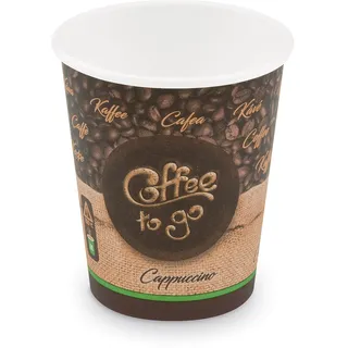 Kaffeebecher M 'Coffee To Go' Cappuccino Caffe Lungo 200ml 280ml,  50 Stk.