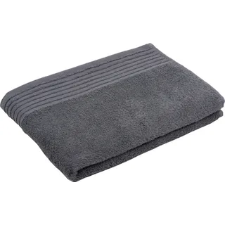Gözze Duschtuch »Hanna« moderne Uni Farben, mit strukturierter Bordüre, reine Baumwolle, grau