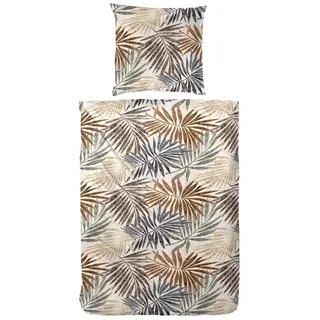 Primera »Mako-Satin Bettwäsche Boho« 2 Stk., tlg. im natürlichen Boho Style, blau 155x220+80x80 cm (508232)