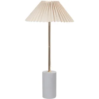 Beliani Tischleuchte Beige/Gold/Grau Baluarte , Textil , E27 , 34x68x34 cm , Lampen & Leuchten, Innenbeleuchtung, Tischlampen
