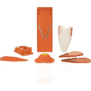 Börner Gemüsehobel V3 Trendline Profi-Set mit Edelstahlklingen BPA-frei Orange - Orange