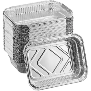 Relaxdays Grillschale 18,5 x 13 cm Aluminium silber