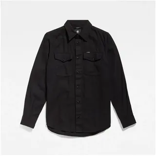 G-Star Langarmhemd Slim Fit Schwarz L