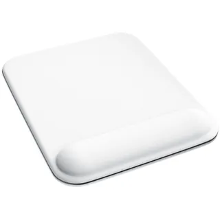 CSL - Großes Mauspad mit Gelkissen 22,5x28cm - Titanwolf Gaming Handgelenkauflage - Mousepad - Gel Handballenauflage Handauflage Gelpolster ergonomisch - wasserabweisend und abwaschbar - Weiß