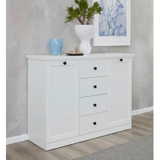 Home affaire Sideboard »Örebro«, Kommode, zeitloser Landhausstil, mit Vollauszug, weiß