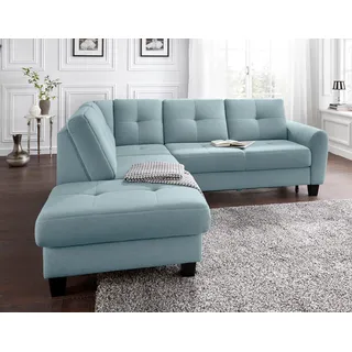 sit&more Eckcouch Mikrofaser 2-Sitzer Blau