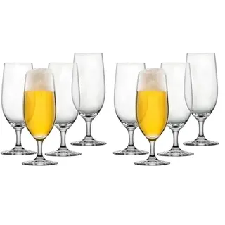 Schott Zwiesel Biertulpe Beer Basic 0,3 l (4er-Set), klassische Biergläser für Pils, spülmaschinenfeste Tritan-Kristallgläser, Made in Germany (Art.-Nr. 123659) (Packung mit 2)