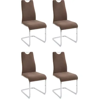 Home Affaire Esszimmerstuhl Milano Mikrofaser braun 4er Set