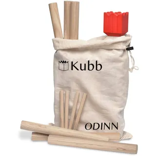 Kubb Wikinger Spiel Holz XXL - Toyfel Original Schwedenschach FSC® massives & schweres Buchenholz - Outdoor Spiele Wikinger Wurfspiel Bodenspiele Gartenspiele Spiele für draußen Holzspiel