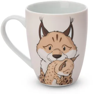 NICI Tasse Luchs & Lemur 0,31 l Beige 2 St.