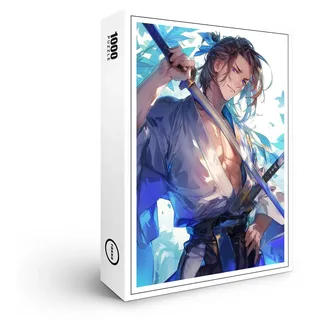 raxxa Premium-Puzzle "Junger Samurai im Anime-Stil", 1000 Teile