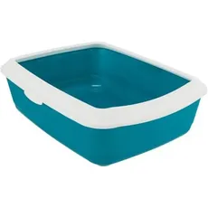 Trixie Classic cat litter tray with rim 37 × 15 × 47 cm petrol/white