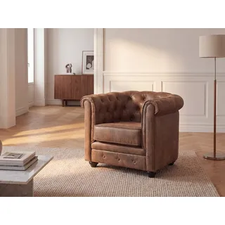 Sessel - Microfaser - Vintage-Look - CHESTERFIELD