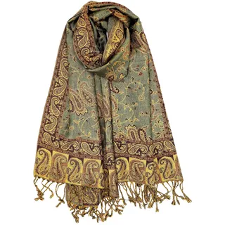 Achillea Damen Achi23 Pashmina-Schal, salbeigrün, 28" W x 76" L