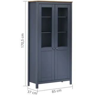 vidaXL Highboard 85 x 170,5 x 37 cm Grau