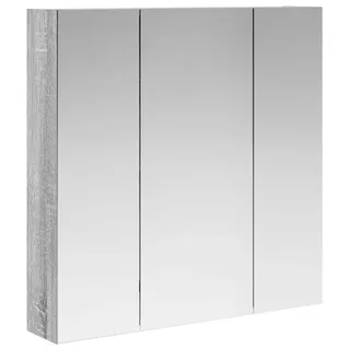 vidaXL Badezimmerspiegelschrank Graues Sonoma 70 x 14,5 x 70 cm - Grau