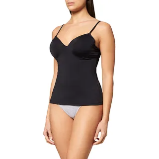 Sassa Damen Bh-shirt M. Einlage Vorgeformt Unterhemd, Schwarz (Schwarz 00500), 75B EU