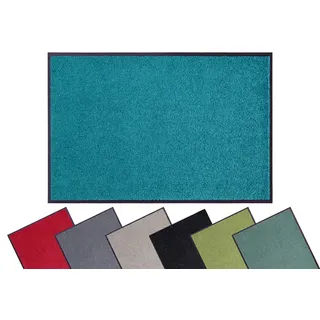 Fußmatte OTTO HOME "Clean & Walk" Gr. 31, blau (petrol), B:60cm H:7mm L:90cm, Polyamid, Teppiche, Fußmatte, Schmutzfangmatte, Türmatte, In- und Outdoor, Teppich, Läufer, waschbar, Topseller