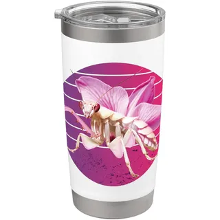 Schöne Orchideen Gottesanbeterinn Blume. Niedlich Doppelwandiger Edelstahl-Thermobecher