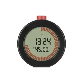 TFA Dostmann 60.2569.01 Funk Wecker Schwarz, Rot Alarmzeiten 1 1 Timerzeit, Großes Display