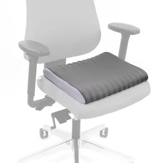 hjh OFFICE Orthopädisches Sitzkissen MEDISIT V Ergonomisches Stuhlkissen mit Memory-Effekt, Bezug abnehmbar & waschbar, Schaumstoff Polsterung, Grau