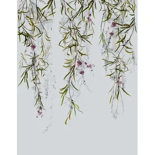 Marburg Vliestapete Blumen Crushed-Optik Modern 270 cm x 210 cm Grau