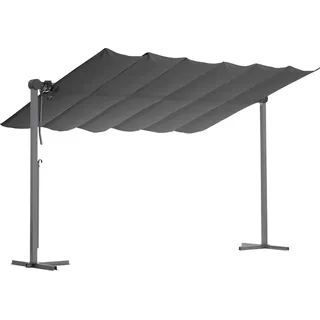 Leco Sonnendach Waved 4 m x 2,50 m Anthrazit