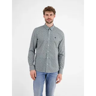 Lerros Langarmhemd »LERROS Langarmhemd mit Print« LERROS COASTAL BLUE