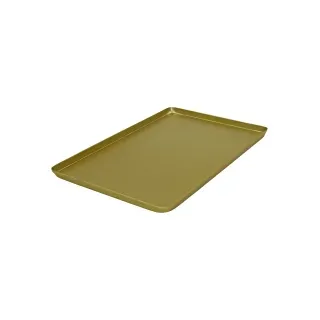 SCHNEIDER Ausstell-/Thekenbleche, gold, Serviertablett aus Aluminium, eloxiert, Maße: 320 x 480 x 20 mm