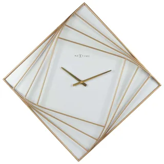 Nextime Turning Square 85 cm 3268 gold/weiß